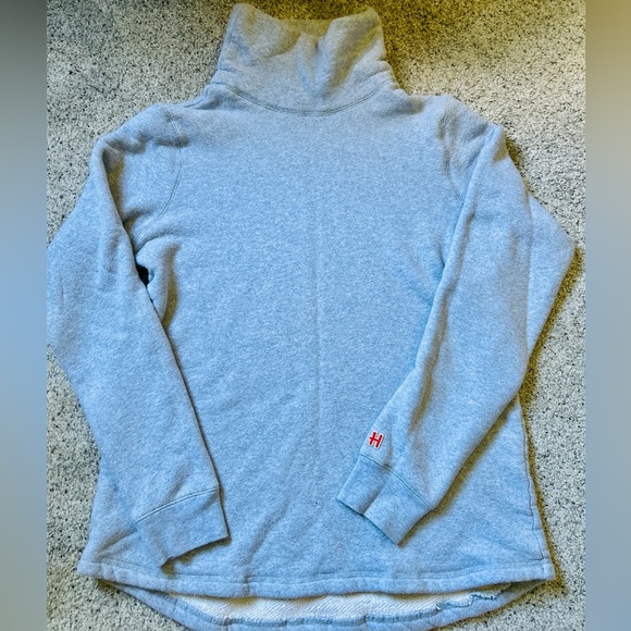 HOMAGE Light Gray Women's Funnel Neck Sweatshirt - Picture 1 of 6